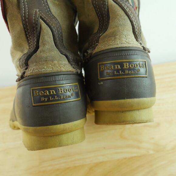L.L.Bean Signature Waxed Canvas Maine Hunting Boots Kathadin Patch Men\'s 9 M main image 12